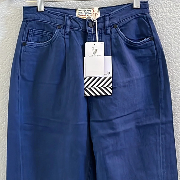 Free People • Sandrine Rose Hi Rise Wide Leg Pants Size 24 - Picture 2 of 6